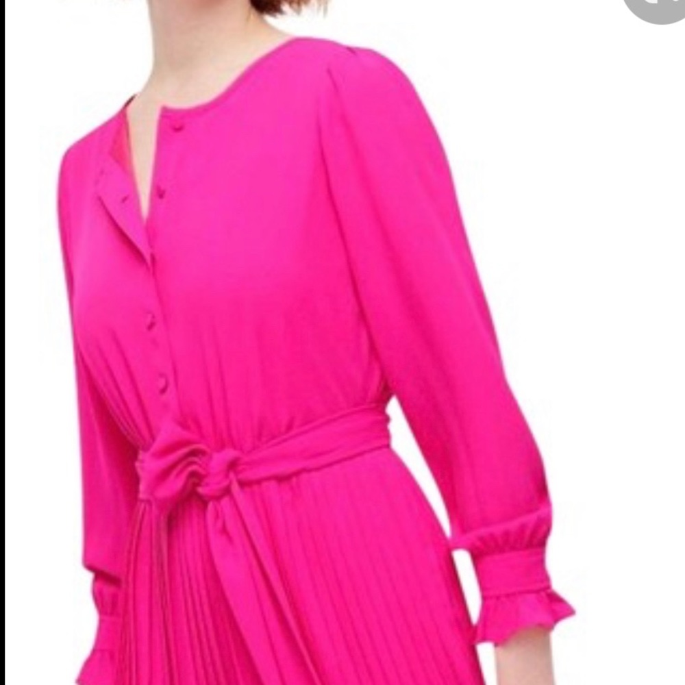 J Crew NWT pleated tie dress